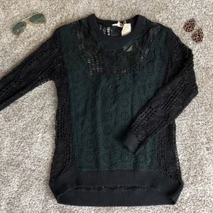 Dark Gray Lace Sweater